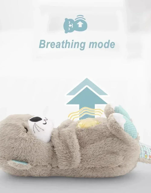 Load image into Gallery viewer, Breathing Otter Sleep and Playmate Otter Musical Stuffed Baby Plush Toy with Light Sound Newborn Sensory Comfortable Baby Gifts
