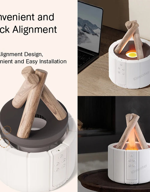 Load image into Gallery viewer, Simulated Flame Aroma Diffuser Bonfire Air Humidifier Ultrasonic Cool Mist Maker Fogger LED Essential Oil Lamp Difusor
