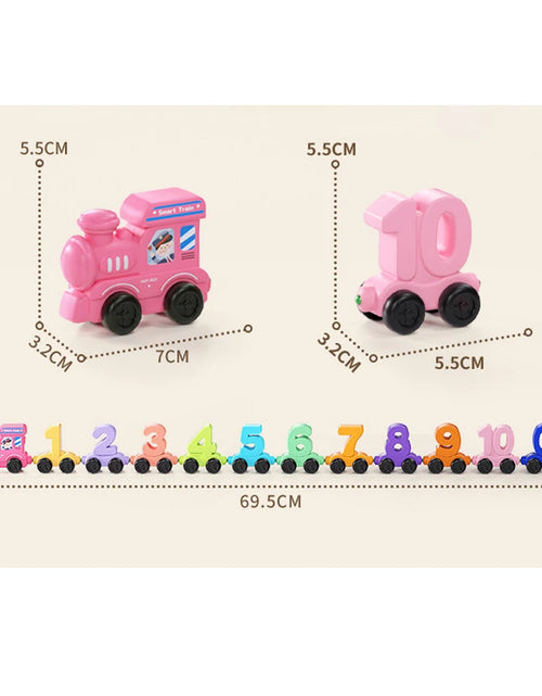 Load image into Gallery viewer, Magnetic Number Train Set Digital Learning Educational PVC Toys 12Pcs
