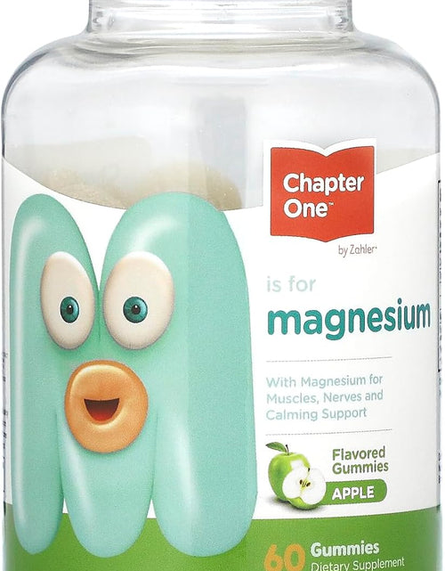 Load image into Gallery viewer, Chapter One Magnesium Gummies for Kids &amp; Adults - Natural Calm Gummies - Calm Magnesium Citrate - Bone and Muscle Function Supplements for Kids &amp; Adults - Mood Support, Kosher Apple Flavor (60)
