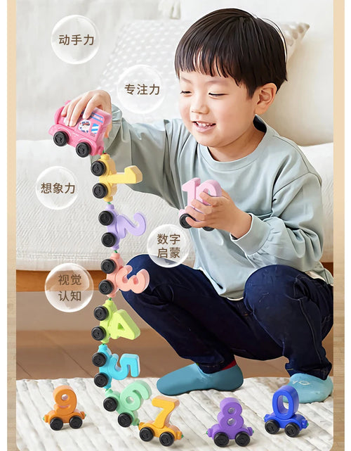 Load image into Gallery viewer, Magnetic Number Train Set Digital Learning Educational PVC Toys 12Pcs
