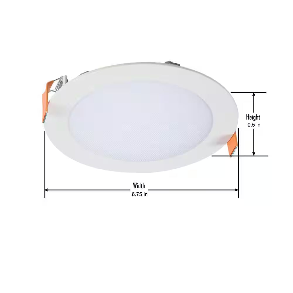 HLBSL Series 6 In. Adjustable CCT Canless IC Rated Dimmable Indoor, Outdoor Integrated LED Recessed Light Kit