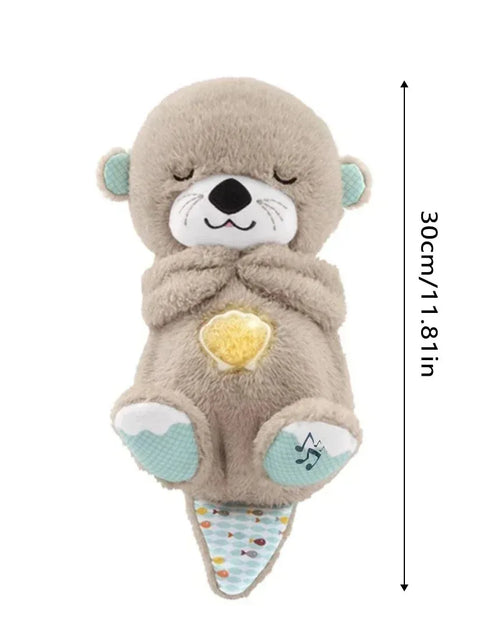 Load image into Gallery viewer, Breathing Otter Sleep and Playmate Otter Musical Stuffed Baby Plush Toy with Light Sound Newborn Sensory Comfortable Baby Gifts
