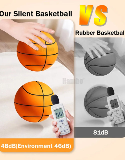 Load image into Gallery viewer, Silent Basketball Size 3/5/7 Indoor Dribble Quietly Foam Basketball Soft Ball Mute Bouncing Ball Airless Basket Ball Sports Toy
